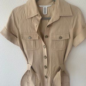 DIANE VON FURSTENBERG BELTED SAFARI SHIRT DRESS